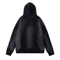 Rhinestone Pattern Letter Hoodie #7210