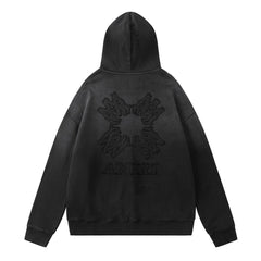 Patchwork Pattern Letter Hoodie #7211