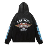 Eagle Pattern Letter Hoodie #7212