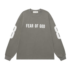 Print Letter Long-Sleeve T-Shirt #1935