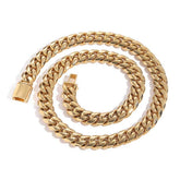 Men's Flap Clasp Stainless Steel Cuban Necklace #CHA016