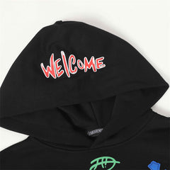 CH Letter Cross Pattern Hoodie #L3107