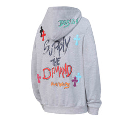 CH Letter Cross Pattern Hoodie #L3190