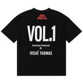 Printed T-shirt Black / Apricot