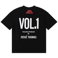 Printed T-shirt Black / Apricot