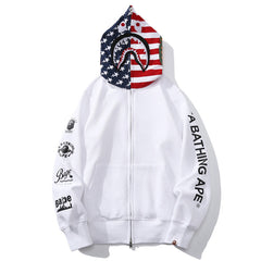 US Shark Full Zipper Hoodie