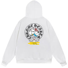 Letter Cross Pattern Hoodie #B97
