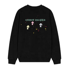 Letter Cross Pattern Sweatshirt #D01