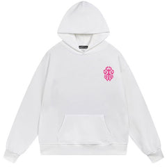Letter Cross Pattern Hoodie #B62
