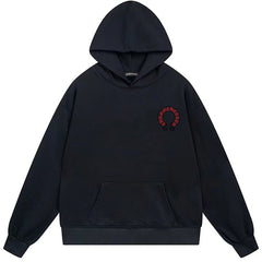 Letter Cross Pattern Hoodie #B57