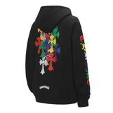 CH Letter Cross Pattern Hoodie #K17