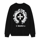 Letter Cross Pattern Sweatshirt #D06