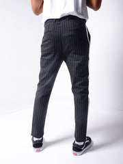 MODP Black Ankle Pants Bold Stripes