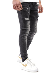 MODP Full Rhinestone Black Jeans