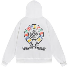 Letter Cross Pattern Hoodie #W21