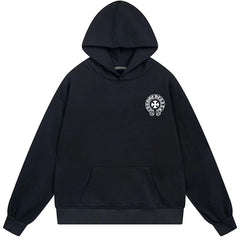 Letter Cross Pattern Hoodie #B16