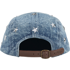 Stars Studded Denim Camp Cap
