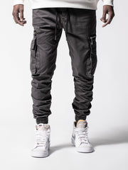 MODP Grey Cargo Slim Fit Pants