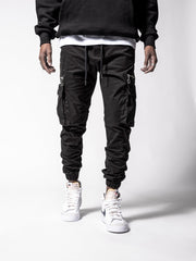MODP Black Cargo Slim Fit Pants
