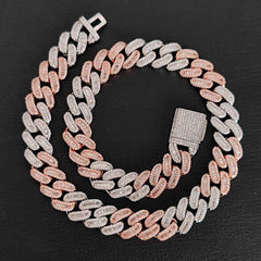 Men's Mixed Zirconia Cuban Necklace #CHA118