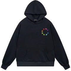 Letter Cross Pattern Hoodie #B60