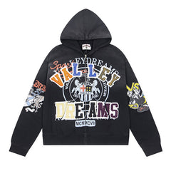 Letter Pattern Hoodie #VA09