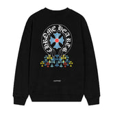 Letter Cross Pattern Sweatshirt #D08