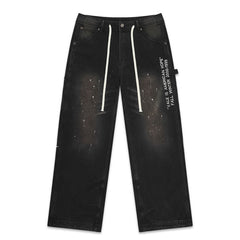 Letter Pattern Jeans #V8295