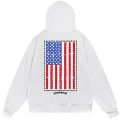 Letter Cross Pattern Hoodie #B19