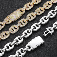 Men's Pig Nose Bubble Zirconia Necklace #CHA167