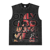 Letter Print Sleeveless T-Shirt Vest #V1303