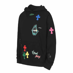 CH Letter Cross Pattern Hoodie #L3107