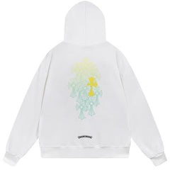 Letter Cross Pattern Hoodie #B89