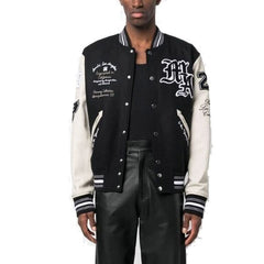 logo patch varsity bomber jacket