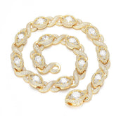 Women's Zircon Infinity Eyes 8-shaped Necklace #CHA168