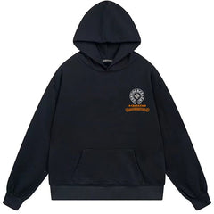 Letter Cross Pattern Hoodie #B103