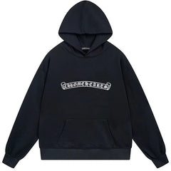 Letter Cross Pattern Hoodie #B93