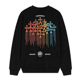 Letter Cross Pattern Sweatshirt #D07