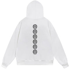 Letter Cross Pattern Hoodie #B13