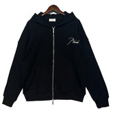 Logo-Embroidered Zip Up Hoodie