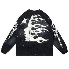 Racer Vintage Black Long Sleeve Tee