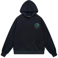 Letter Cross Pattern Hoodie #B69