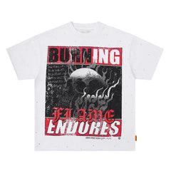 Flame Endures Skull Rhinestone Tee