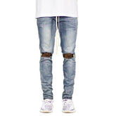 Jack blend Jeans slim jeans with rips in light wash blue/black