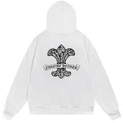 Letter Cross Pattern Hoodie #B68