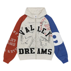 Letter Pattern Hoodie #V3457