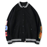 Baseball Embroidered Cartoon print jacket #09