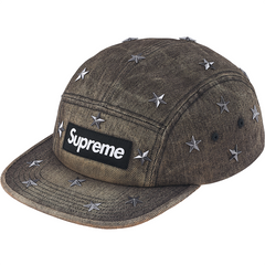 Stars Studded Denim Camp Cap