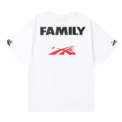 Family Letter printed T-Shirt White