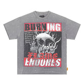 Flame Endures Skull Rhinestone Tee